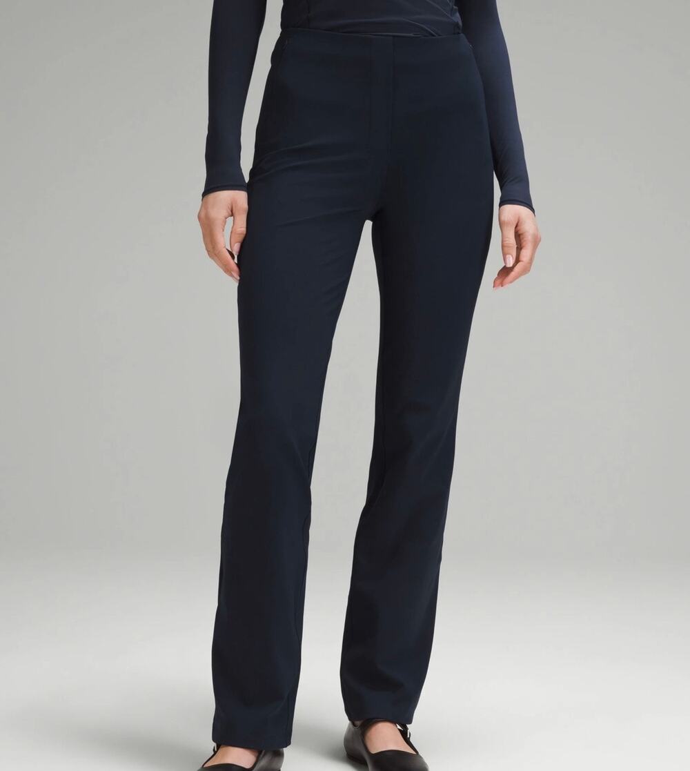 NWT Lululemon Smooth Fit Pull-On High-Rise Pant Sz 14 Navy Blue 30" Trouser Work